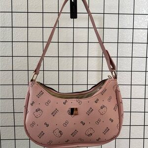Hello Kitty & Friends Pink Shoulder Bag with Gold Accent